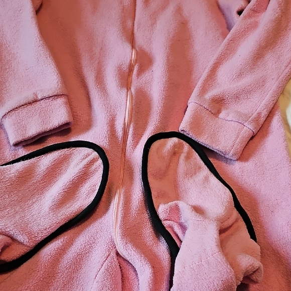 Pink Women's Fleece Pajama Onesie - Picture 3 of 6